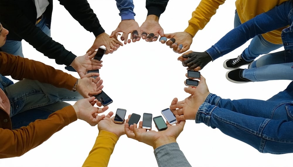 Intercambio circular de objetos entre personas